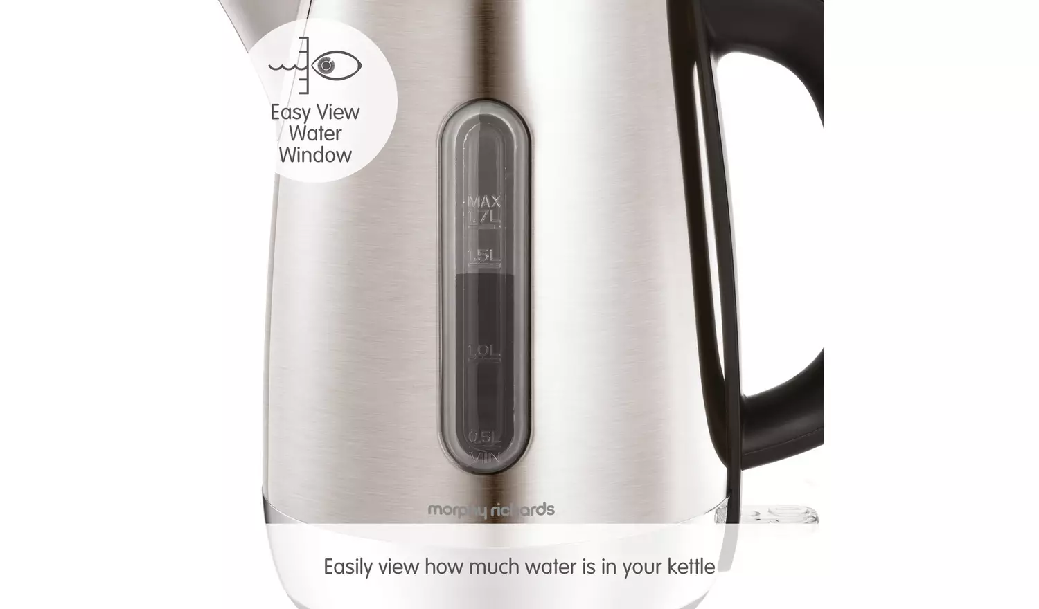Morphy Richards Equip silver jug kettle with easy view water window