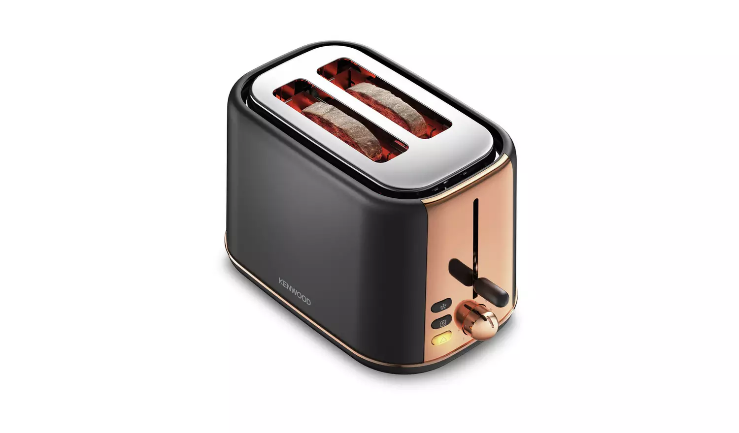 Kenwood Abbey Lux 2 slot toaster 800W dark grey with copper trim