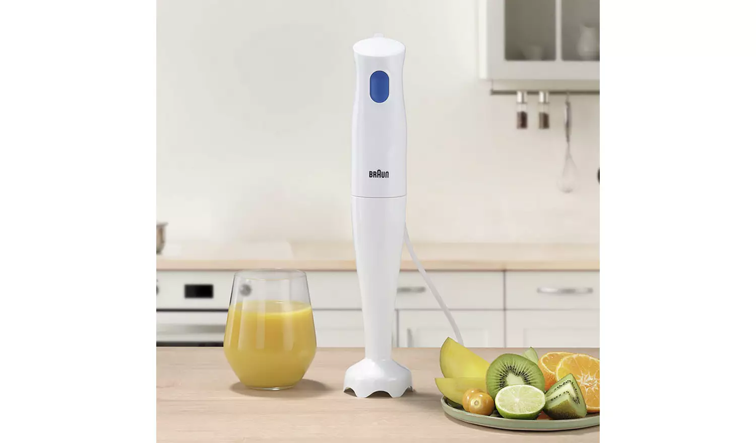 Braun MultiQuick 1 white hand blender 450w with blue button control