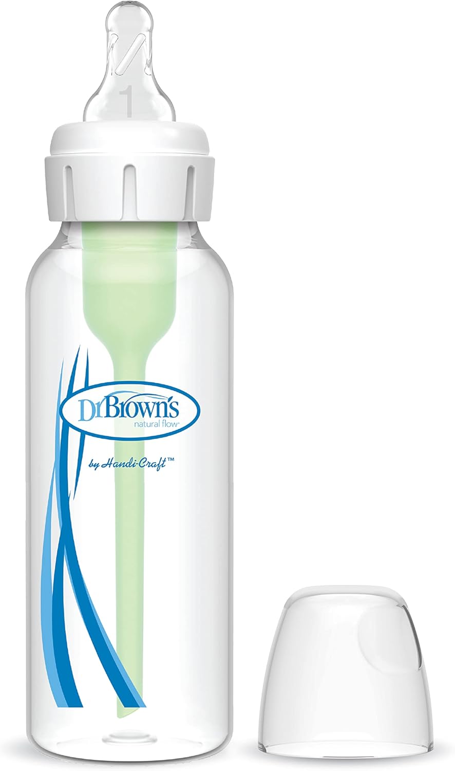 Dr. Brown's Natural Flow Options+ narrow bottle 250ml with white collar and teat