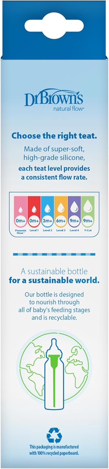 Dr. Brown's Natural Flow Options+ narrow baby bottle 250ml with teat