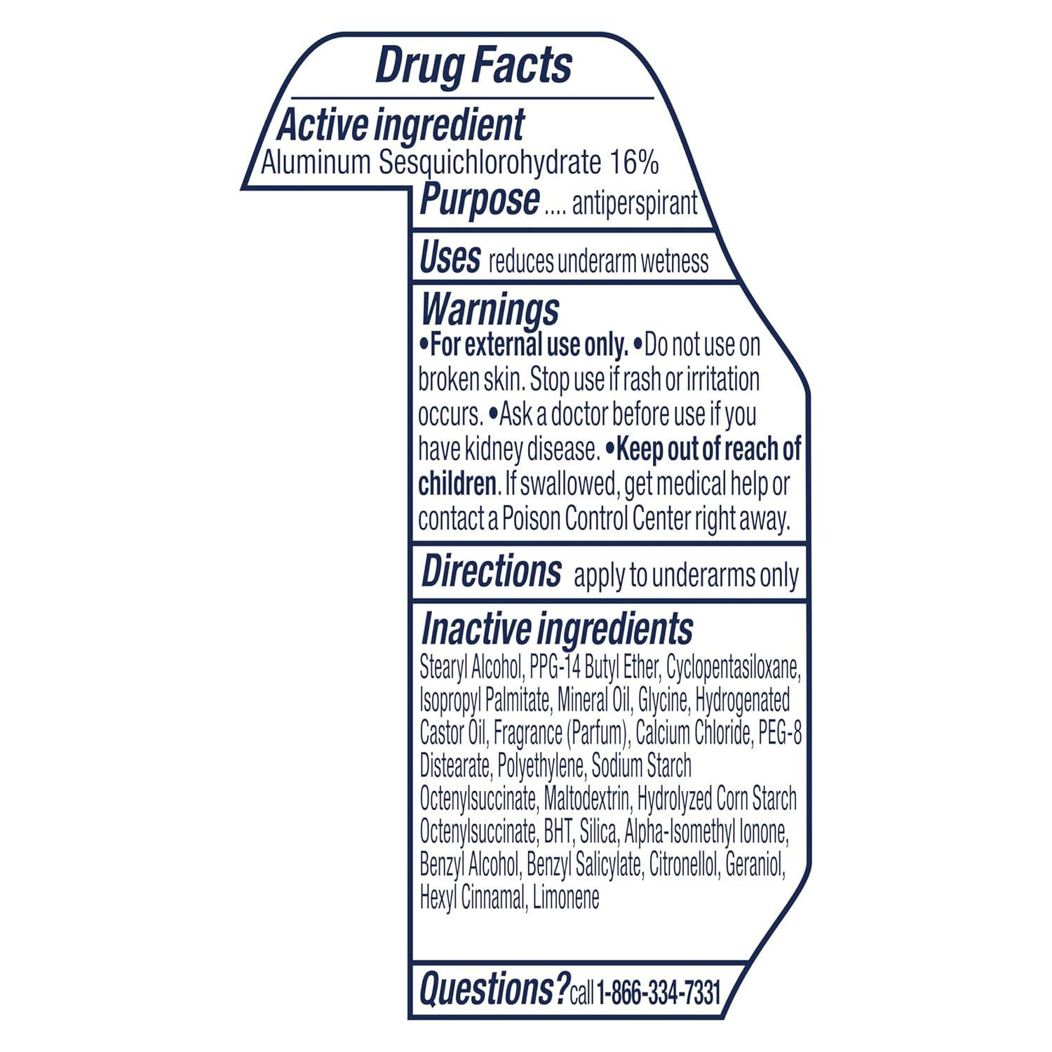 Degree Women MotionSense Stress Control Antiperspirant Deodorant 74g product label