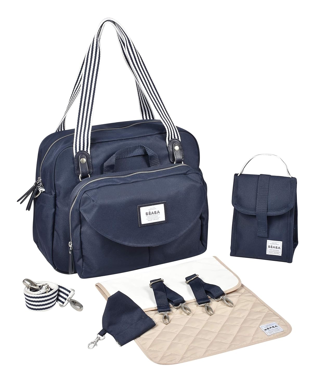 Béaba Geneva II navy blue changing bag with accessories included