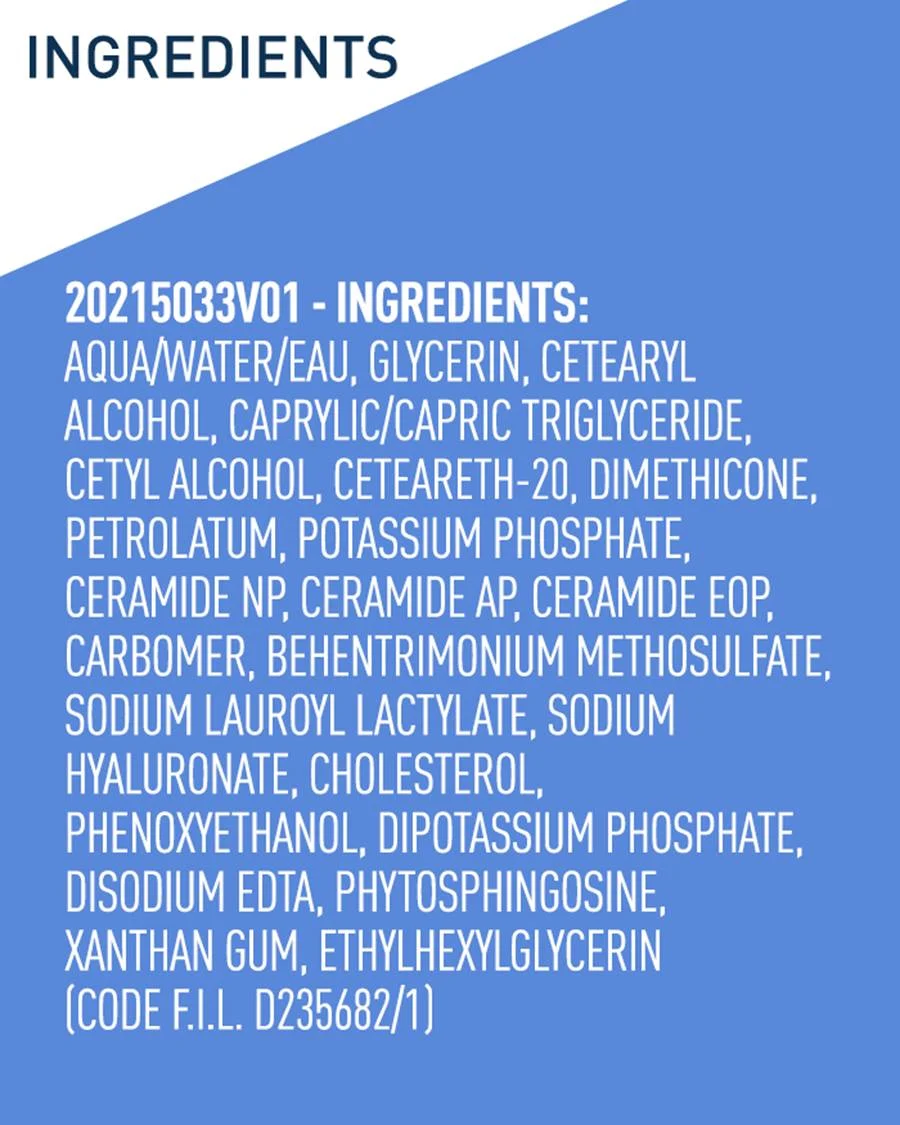 CeraVe Baby Cream gentle moisturising cream 5 ounce ingredients list