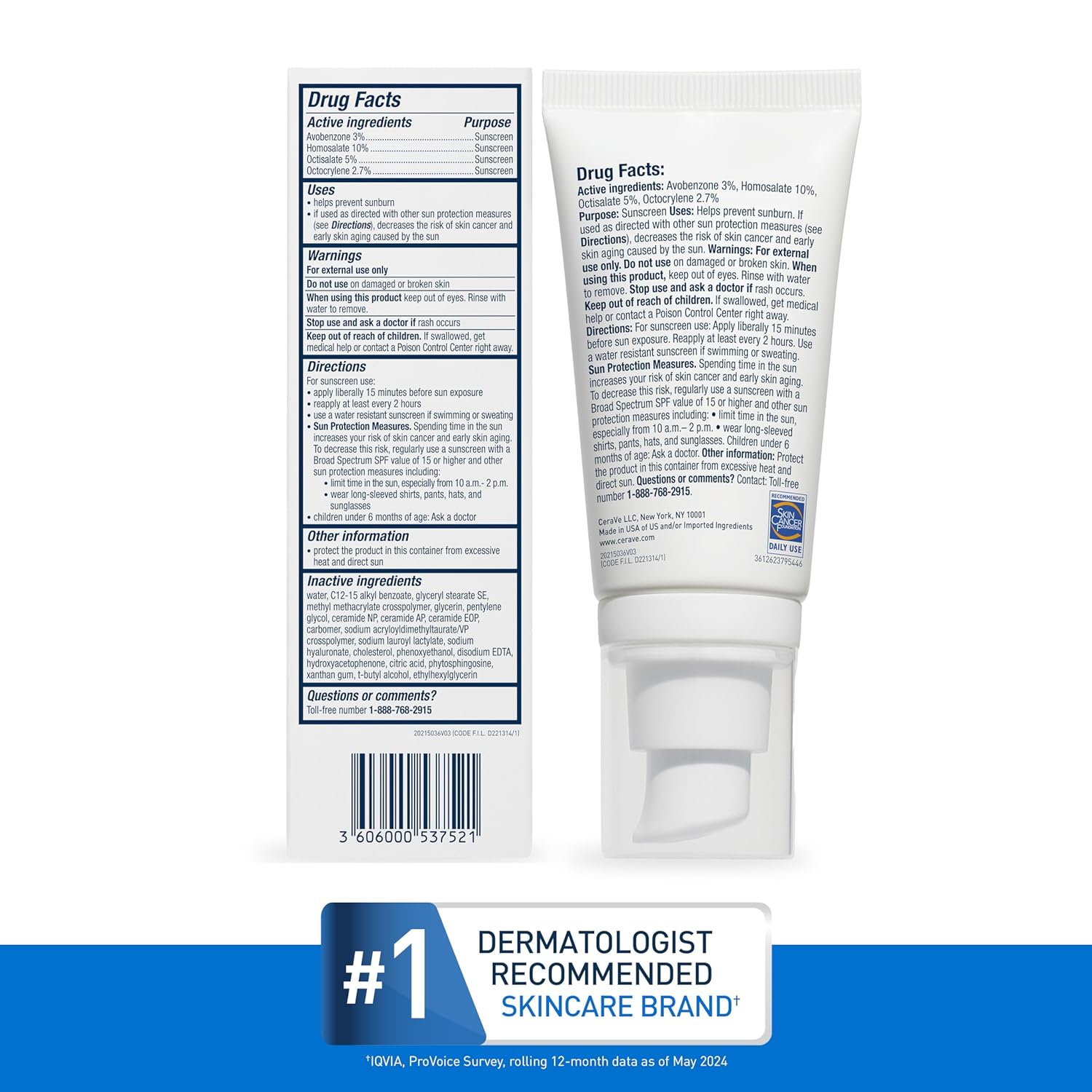 CeraVe Ultra-Light Moisturising Lotion 50ml white tube for normal to oily skin