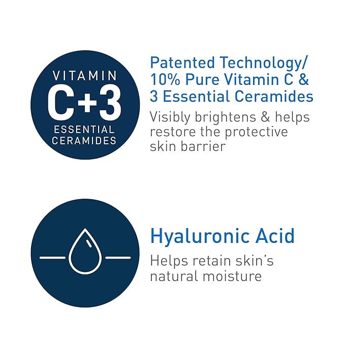 CeraVe Skin Renewing Vitamin C Serum 30ml with essential ceramides