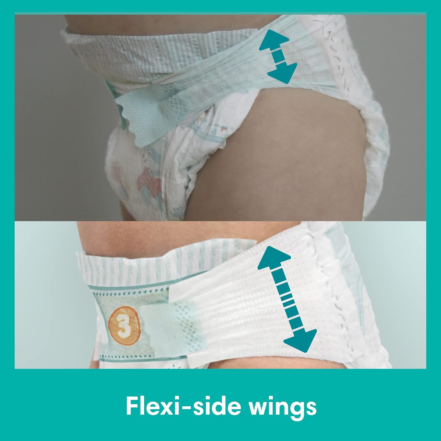 Pampers Baby-Dry Size 7 nappies with Flexi-side wings, pack of 112