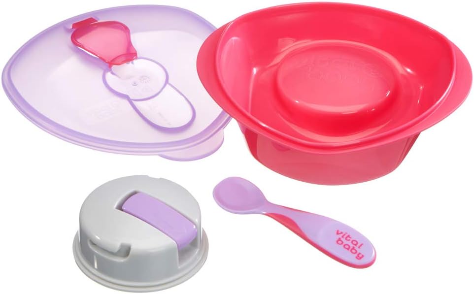 Vital Baby Nourish Power Suction Bowl Fizz with matching spoon set
