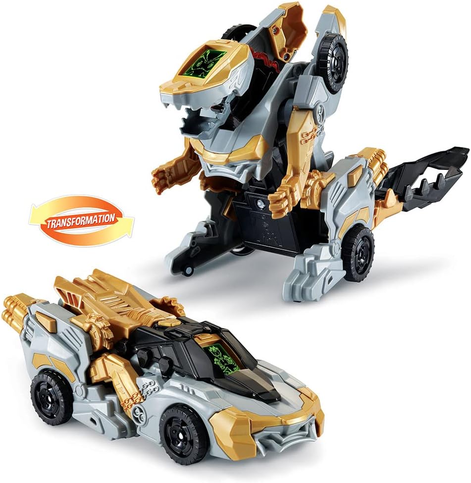 VTech Switch & Go Dinos Demolish the Dragon gold and silver transforming toy