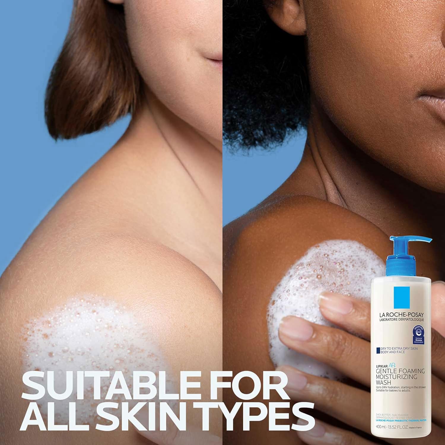 La Roche-Posay Lipikar body lotion 400ml with blue pump dispenser