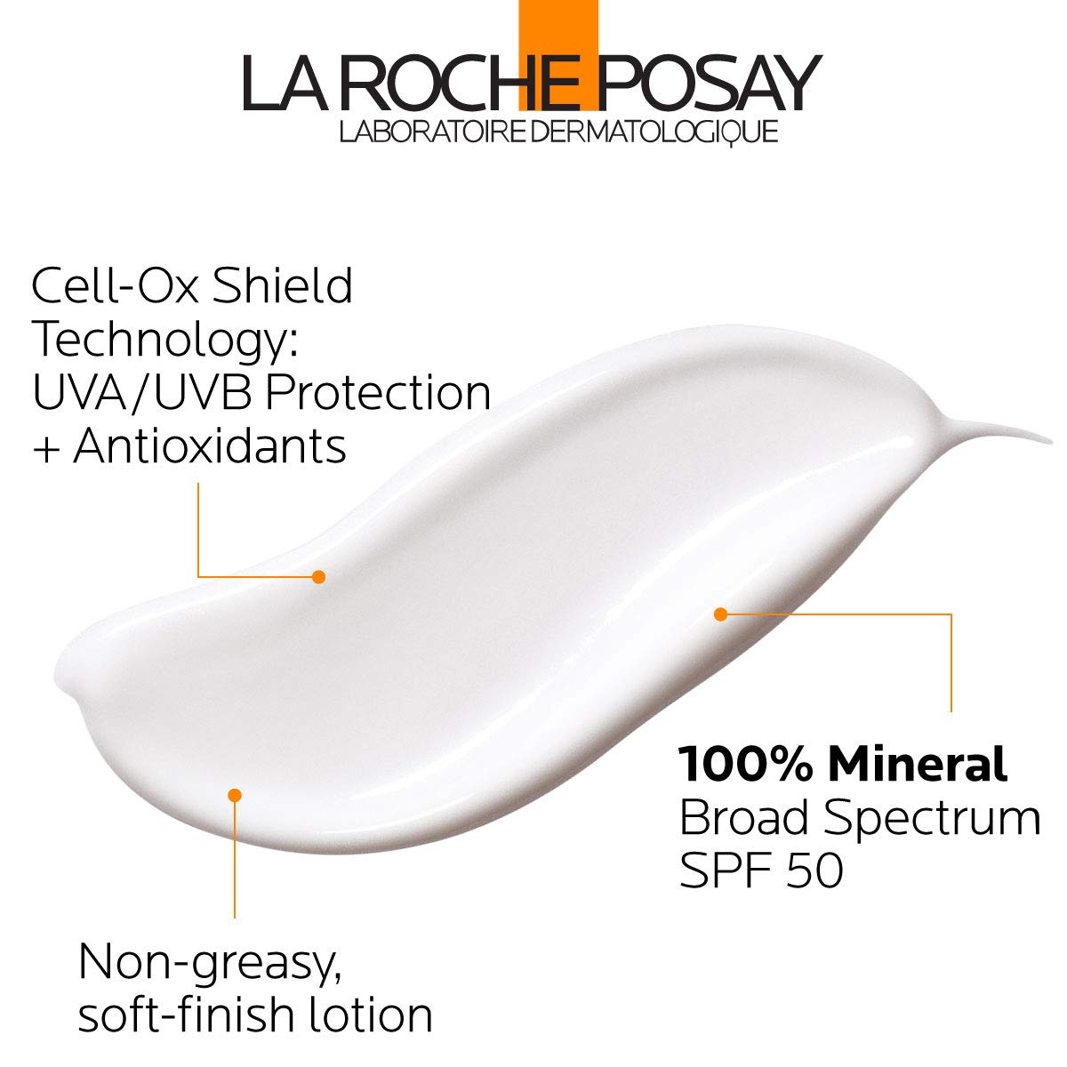 La Roche Posay Anthelios SPF 50 mineral sunscreen lotion, white soft finish formula