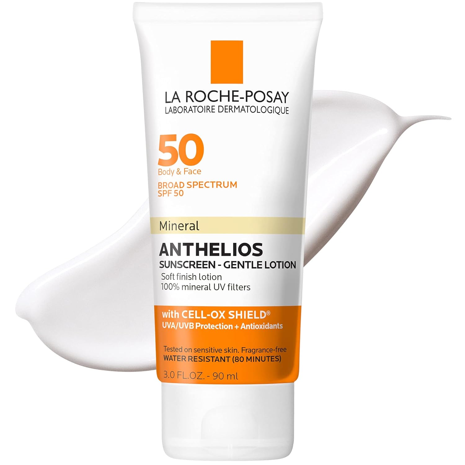 La Roche Posay Anthelios SPF 50 mineral sunscreen lotion, 90ml tube
