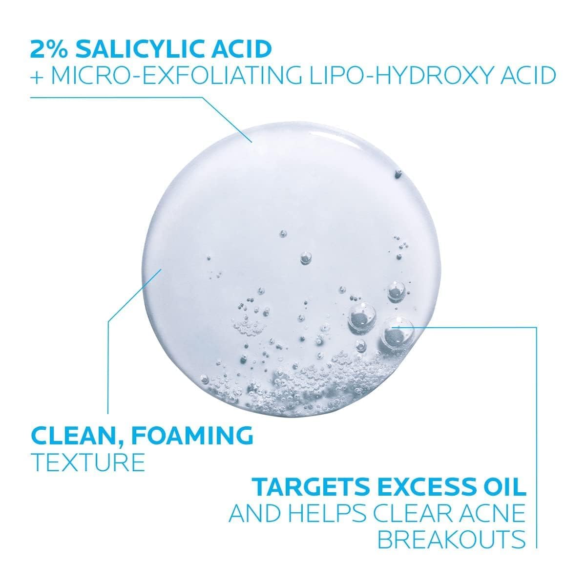 La Roche-Posay Effaclar medicated gel cleanser with salicylic acid for acne-prone skin