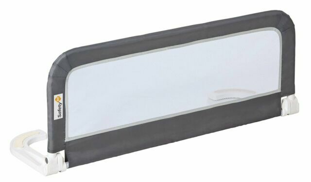 Safety 1st adjustable portable bed rail grey with white foldable legs