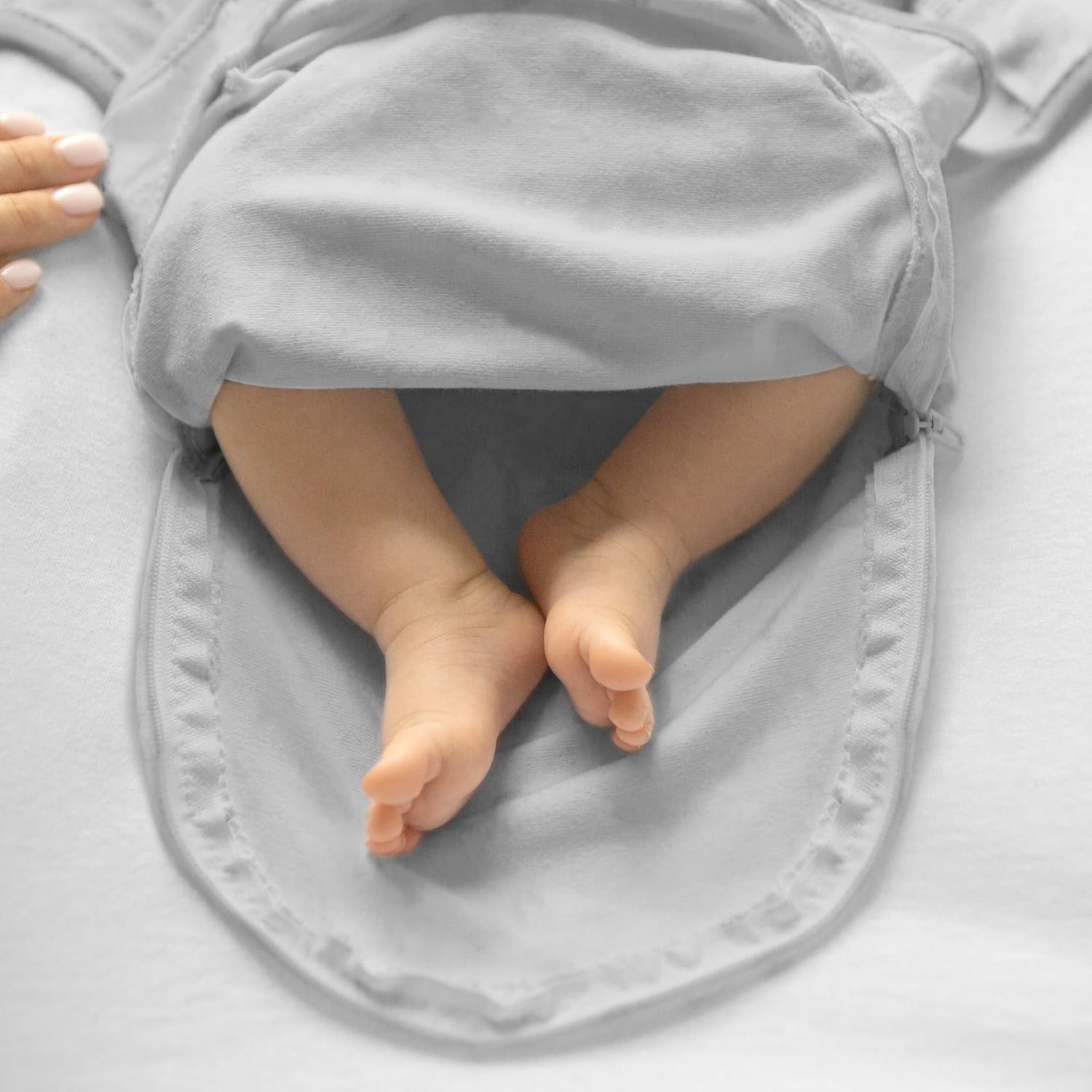 SwaddleMe Luxe Easy Change grey cotton swaddle wrap for infant