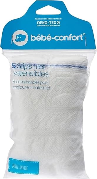 Bébé Confort white stretch net maternity panties five-pack
