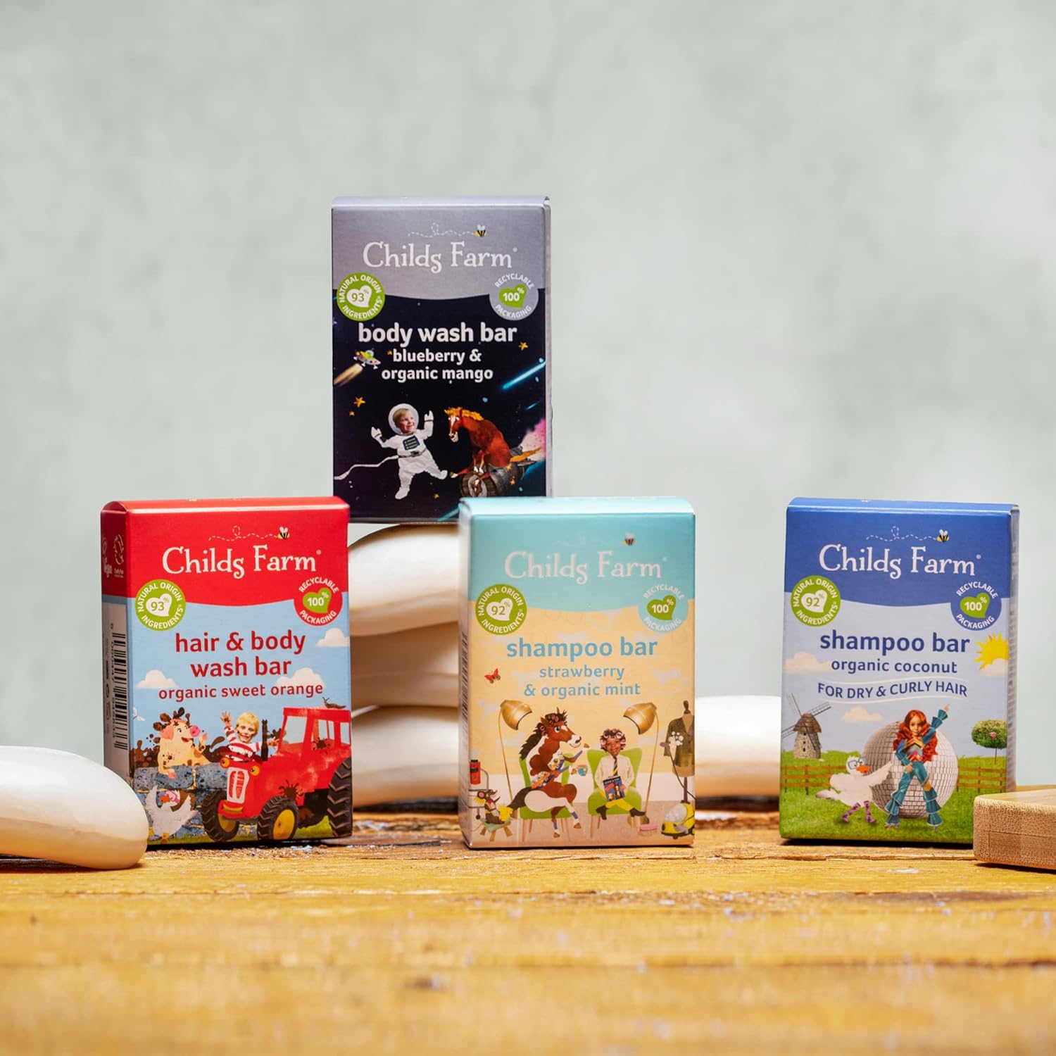 Childs Farm red hair and body wash bar organic sweet orange soap bar