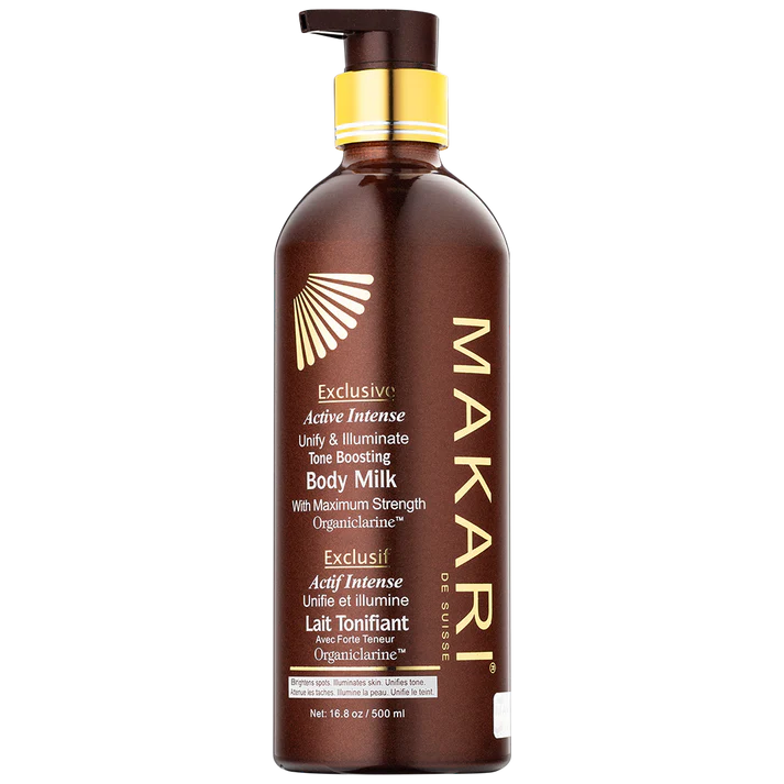 Makari Exclusive Active Intense skin toning body milk 500ml with pump dispenser