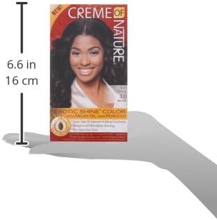 Creme Of Nature Ladies Gel Colour with Argan Oil 3.00 Soft Black hair dye box
