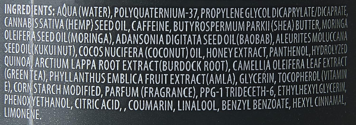 Cantu Shea Butter Men's Collection Cream Pomade ingredient list label close-up