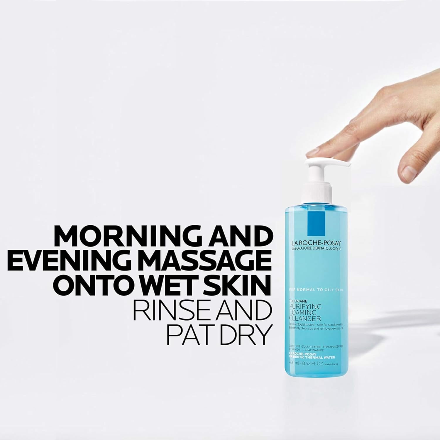 La Roche-Posay Toleriane Purifying Foaming Cleanser 400ml blue bottle
