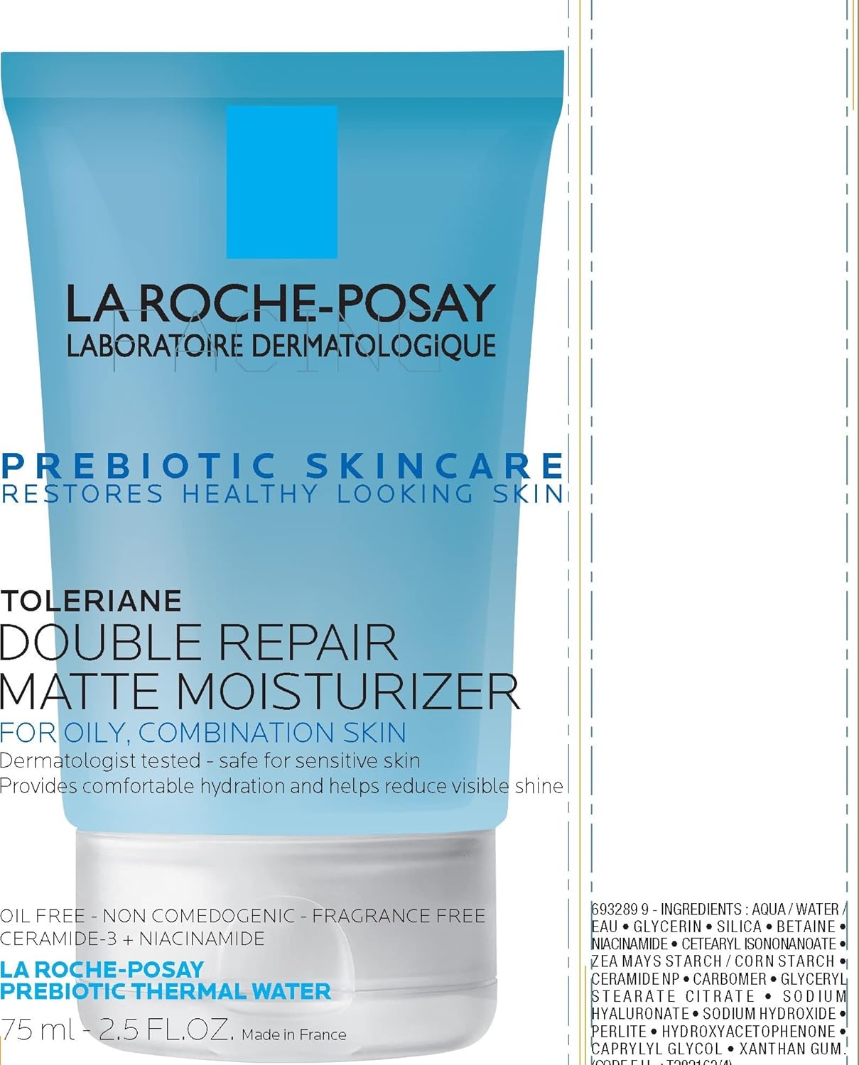 La Roche-Posay Toleriane Double Repair Matte Moisturizer 30ml tube with white cap