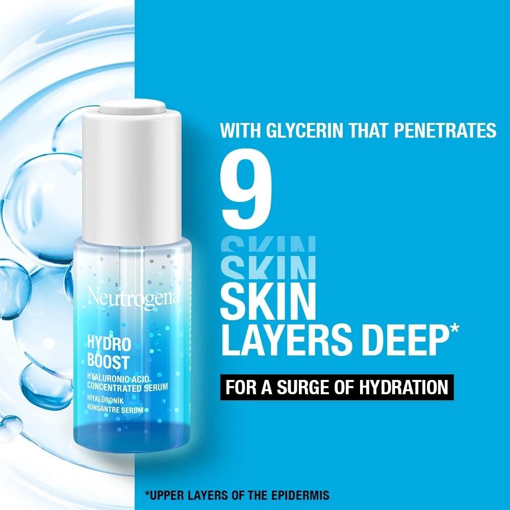 Neutrogena Hydro Boost Hyaluronic Acid Concentrated Serum 15ml bottle with white cap