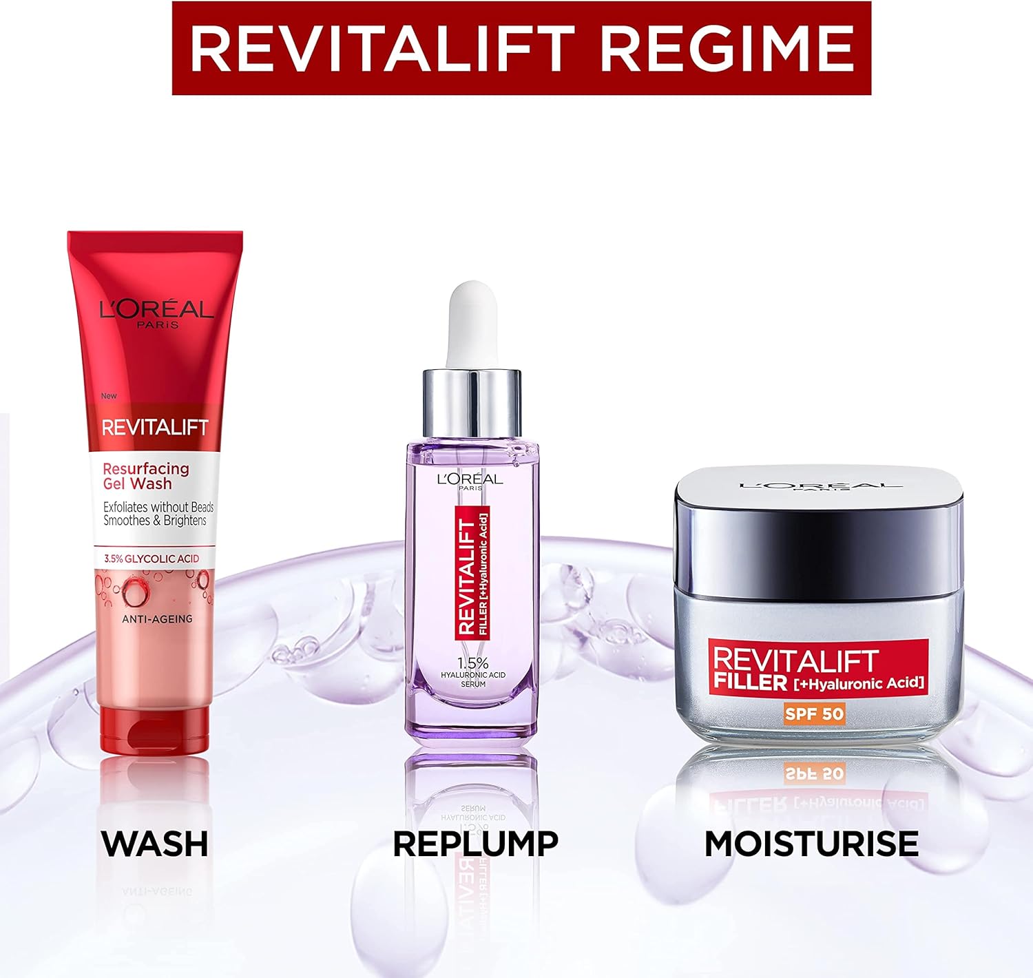 L'Oréal Paris Revitalift Glycolic Resurfacing Gel Wash 150ml red tube