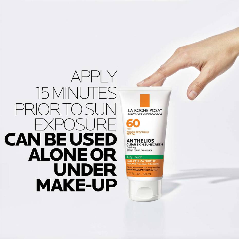 La Roche-Posay Anthelios Clear Skin oil-free sunscreen SPF 60, 50ml tube