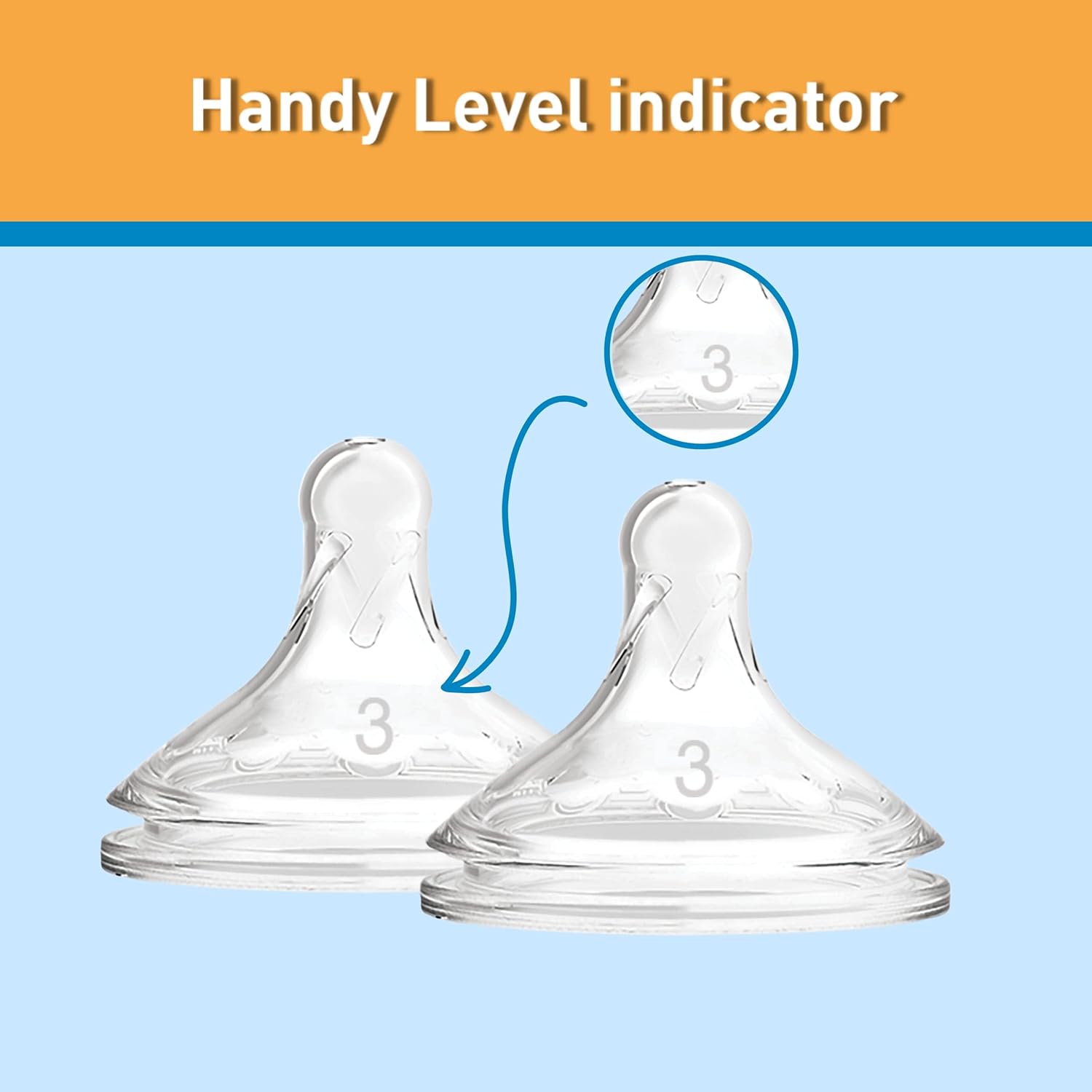Dr. Brown's Options+ 6 month teat clear silicone 2 pack