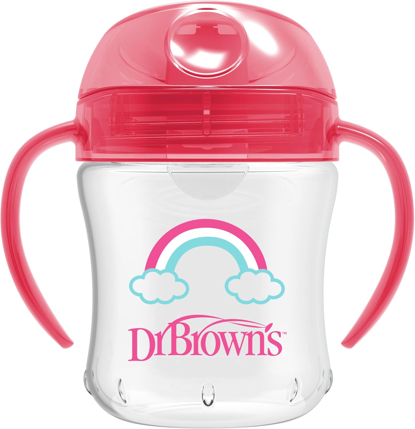 Dr Brown's Soft-Spout Transition Cup pink 180ml with handles