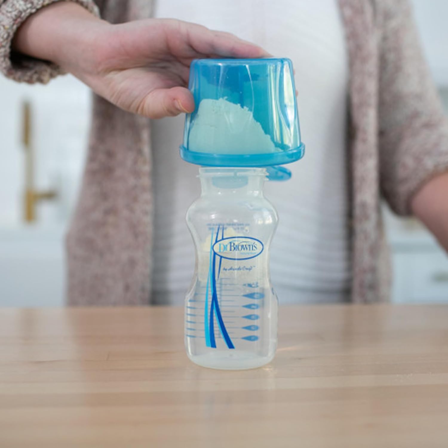 Dr. Brown's Options blue milk powder dispenser for baby bottles