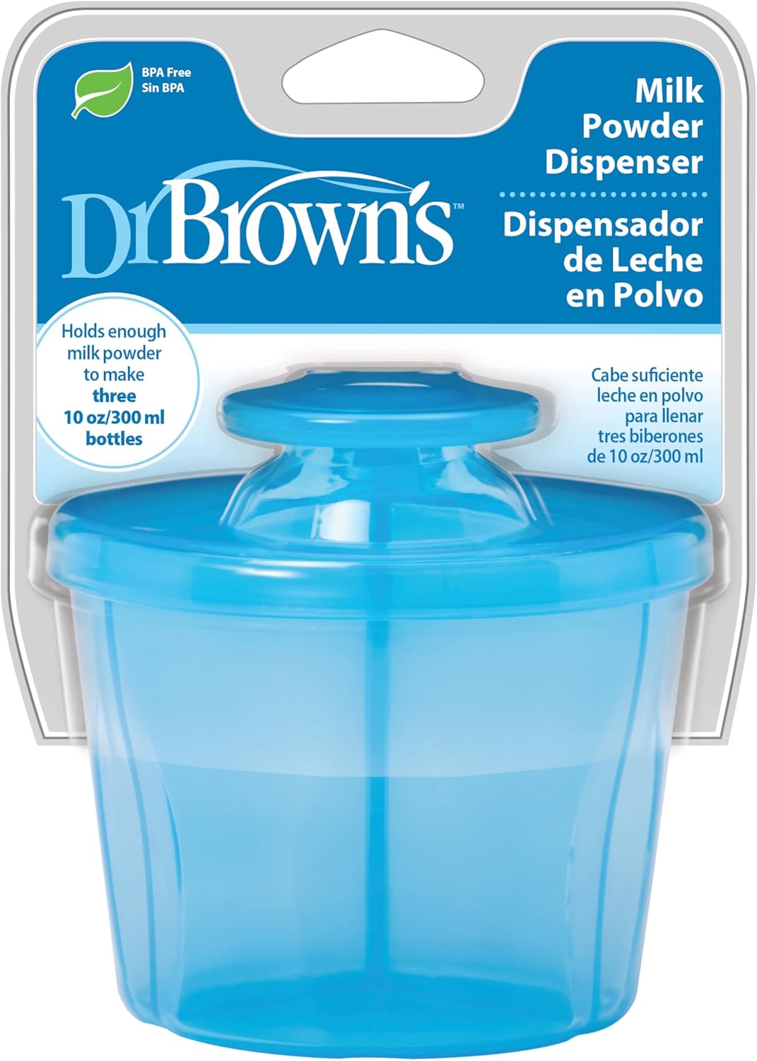 Dr. Brown's Options blue milk powder dispenser container with lid