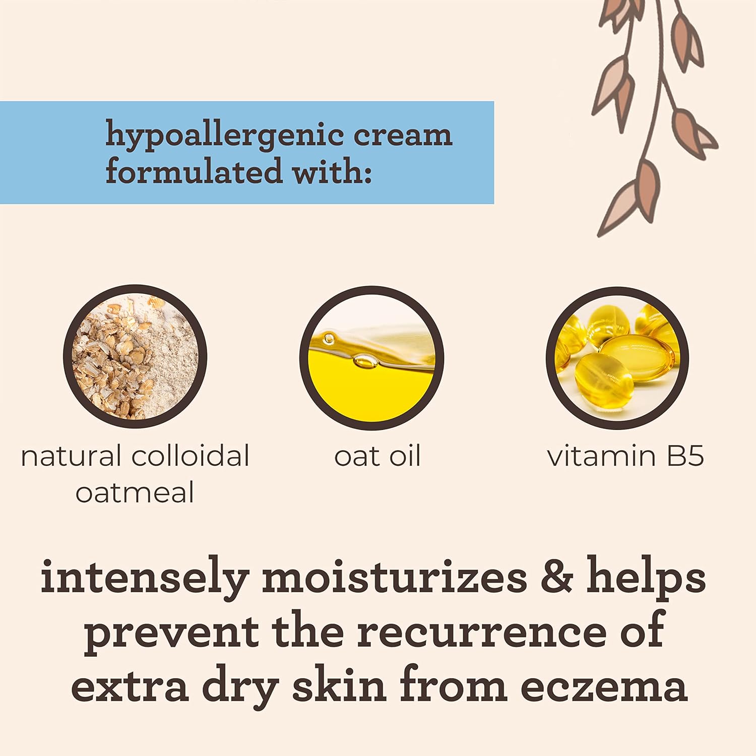 Aveeno Baby Eczema Therapy Moisturising Cream 141g tube with oatmeal and vitamin B5