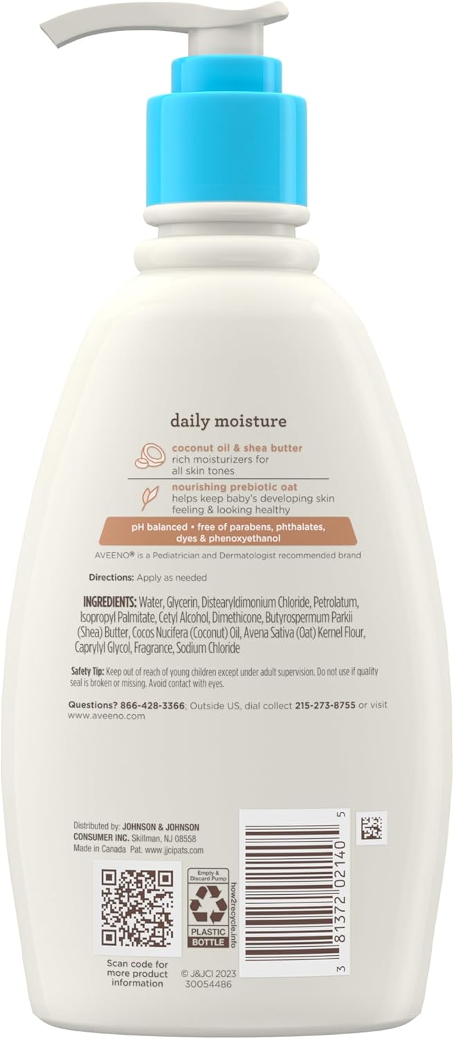 Aveeno Baby Daily Moisturising Cream with Prebiotic Oat and Shea Butter 12oz