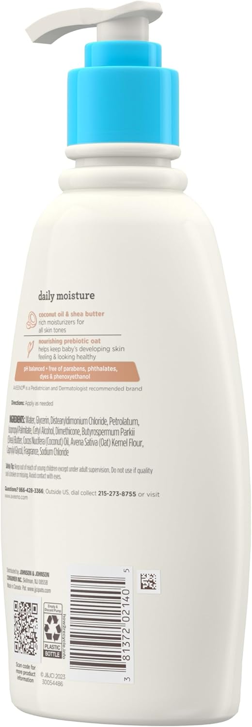 Aveeno Baby Daily Moisturising Cream with Prebiotic Oat and Shea Butter 12oz