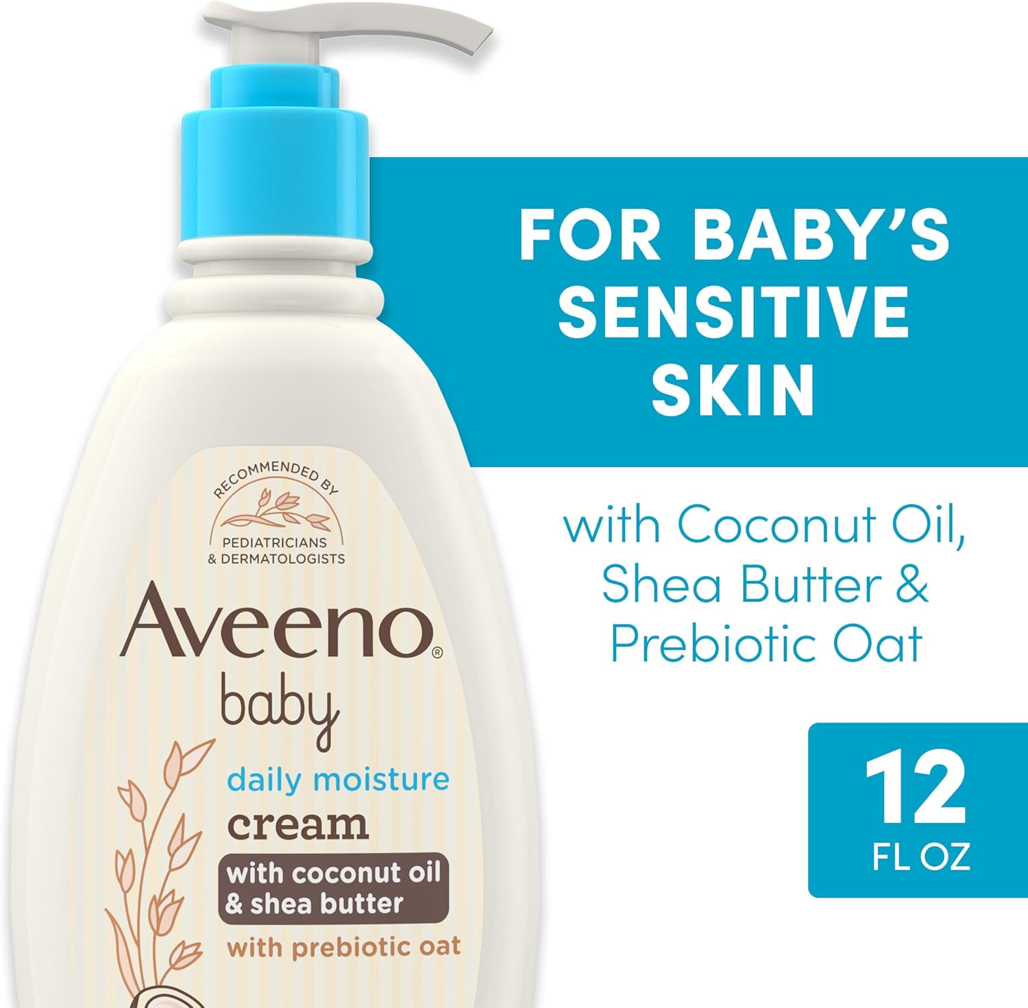 Aveeno Baby Daily Moisturising Cream with Prebiotic Oat and Shea Butter 12oz