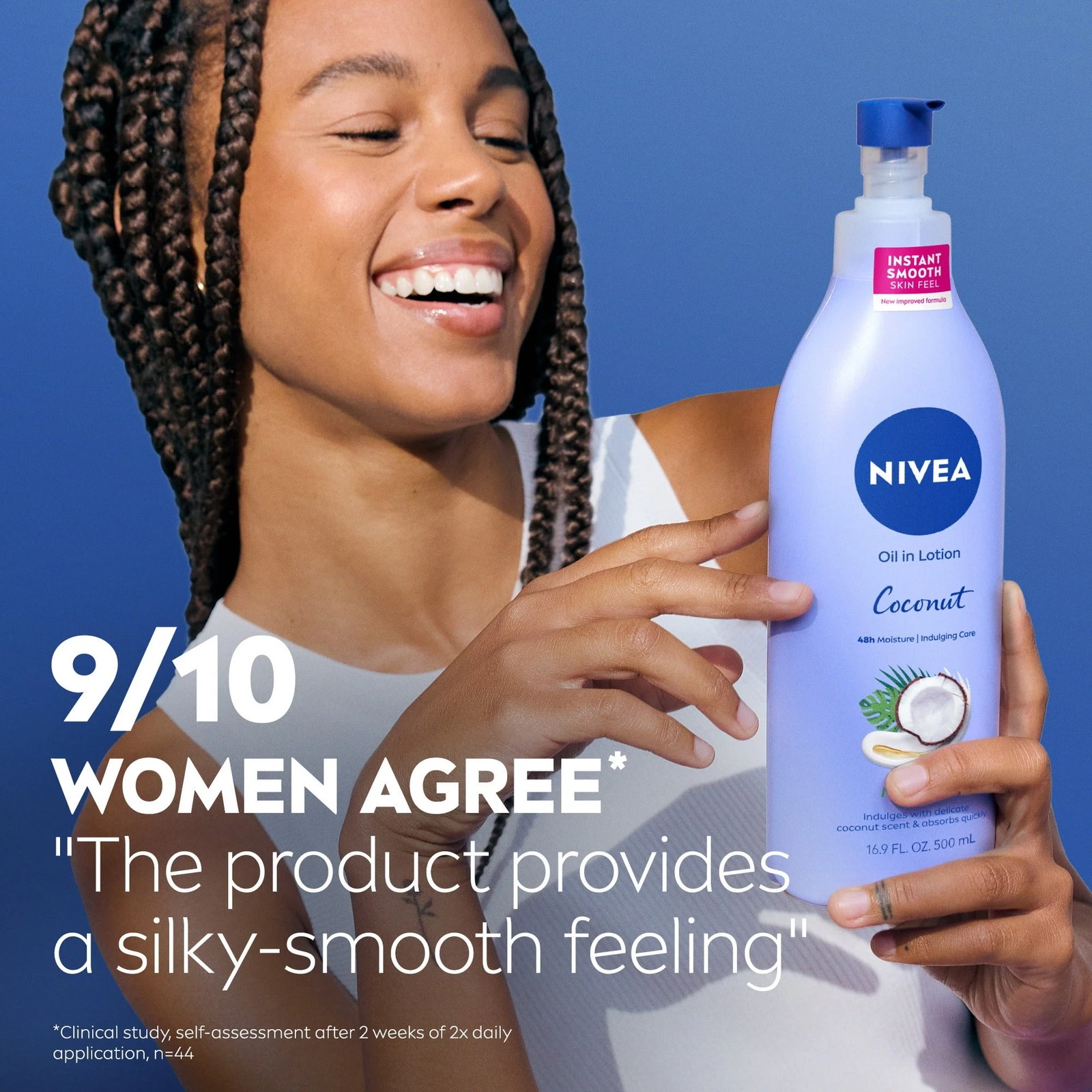 Nivea Oil in Lotion Coconut 500ml pump bottle for dry skin moisturising