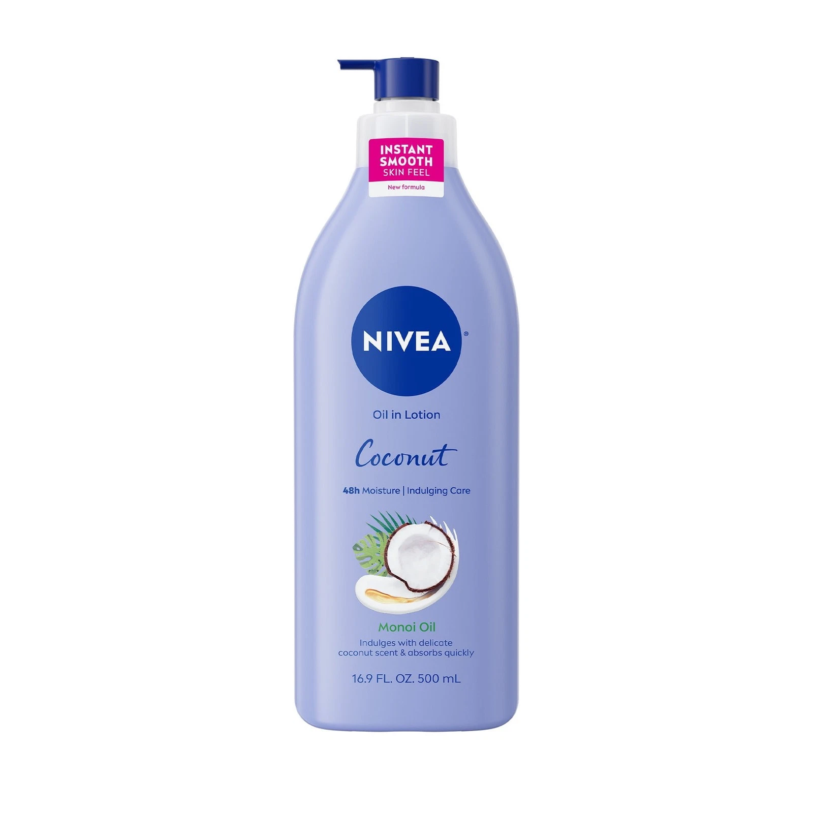 Nivea Oil in Lotion Coconut 16.9oz pump bottle with blue cap