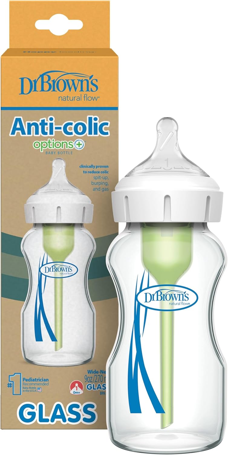 Dr. Brown's Natural Flow Options+ Anti-Colic Wide Neck Glass,270 ml — photo 3