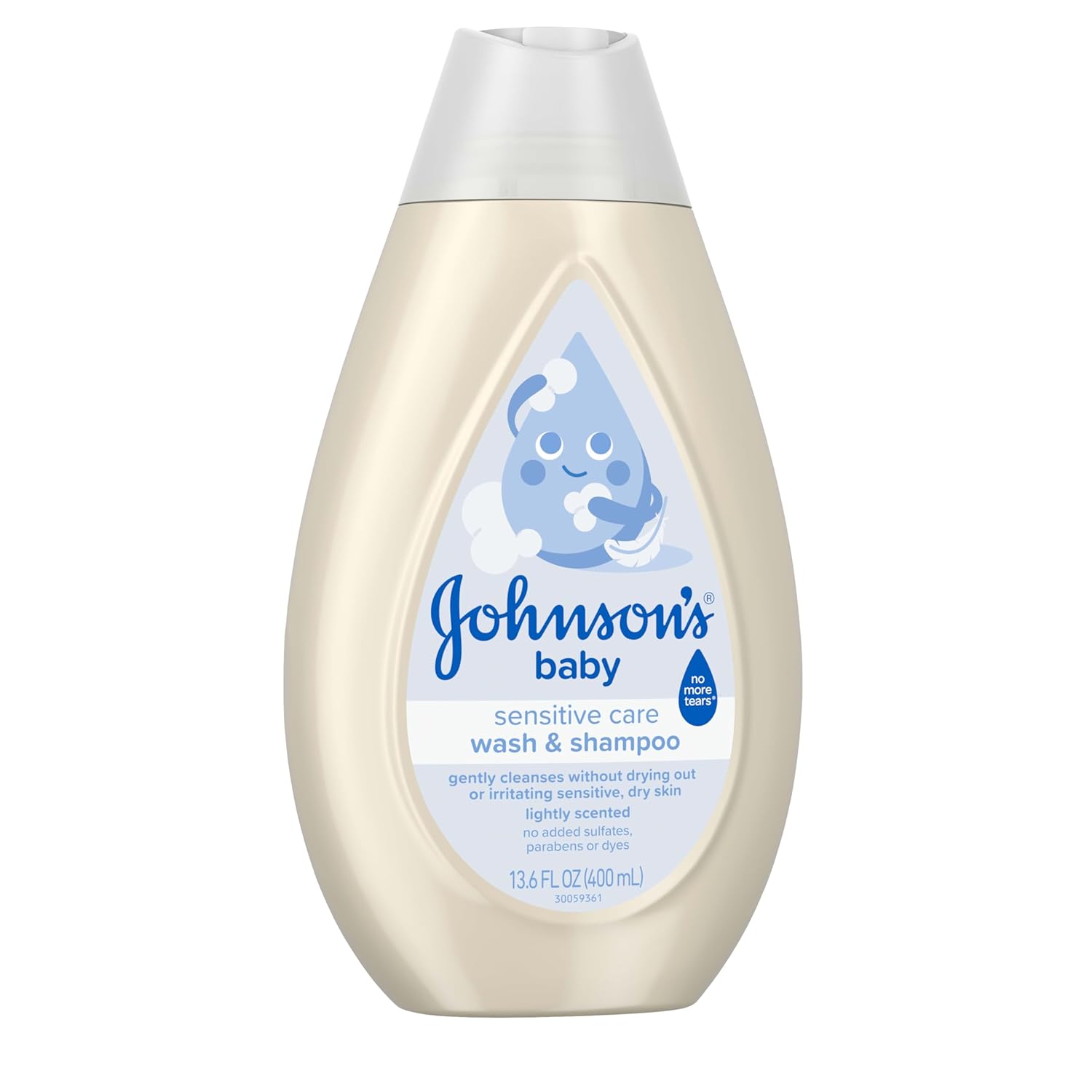 Johnson's baby Sensitive Care Wash & Shampoo 13.6oz bottle