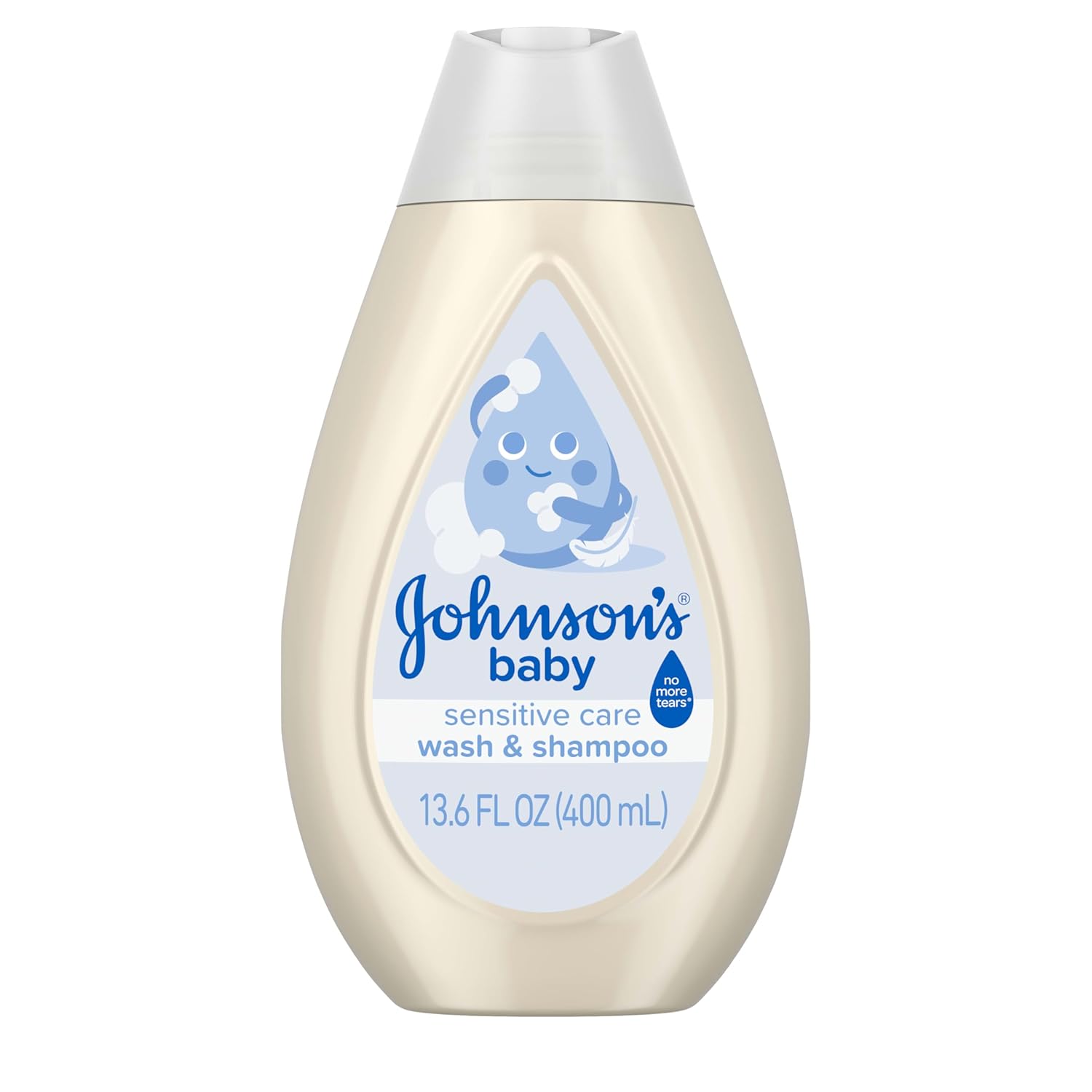 Johnson's baby sensitive care wash and shampoo 13.6 fluid ounce bottle