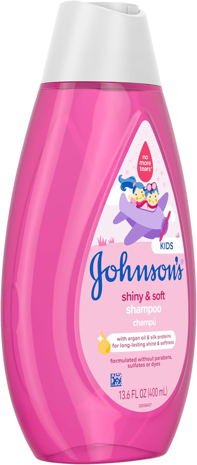 Johnson's Kids Shiny and Soft Shampoo pink bottle 13.6oz