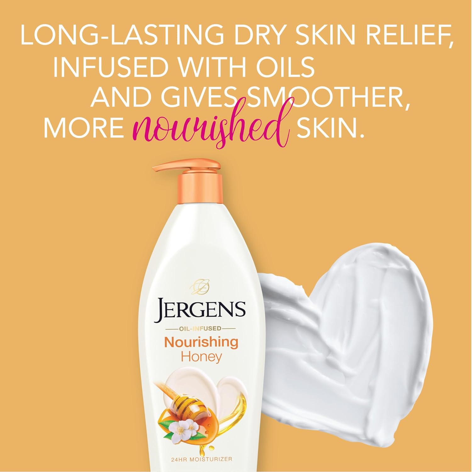 Jergens Nourishing Honey oil-infused dry skin moisturiser 16.8oz pump bottle