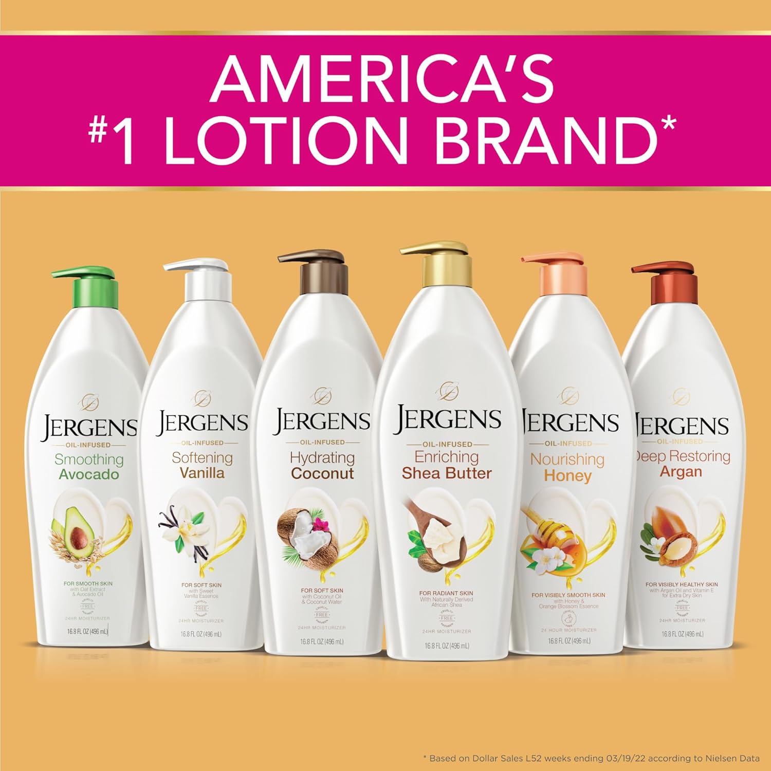 Jergens Nourishing Honey oil-infused body lotion, 16.8 fluid ounces