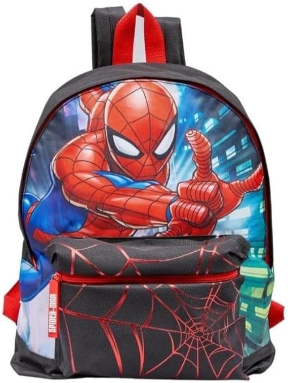 Marvel Spider-Man Eyes Roxy backpack with red straps and web pattern pocket