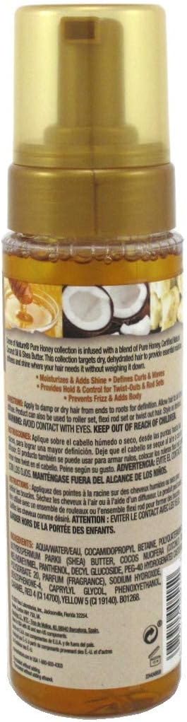 Creme of Nature Pure Honey Moisture Twist Curling Mousse foaming bottle with pump dispenser