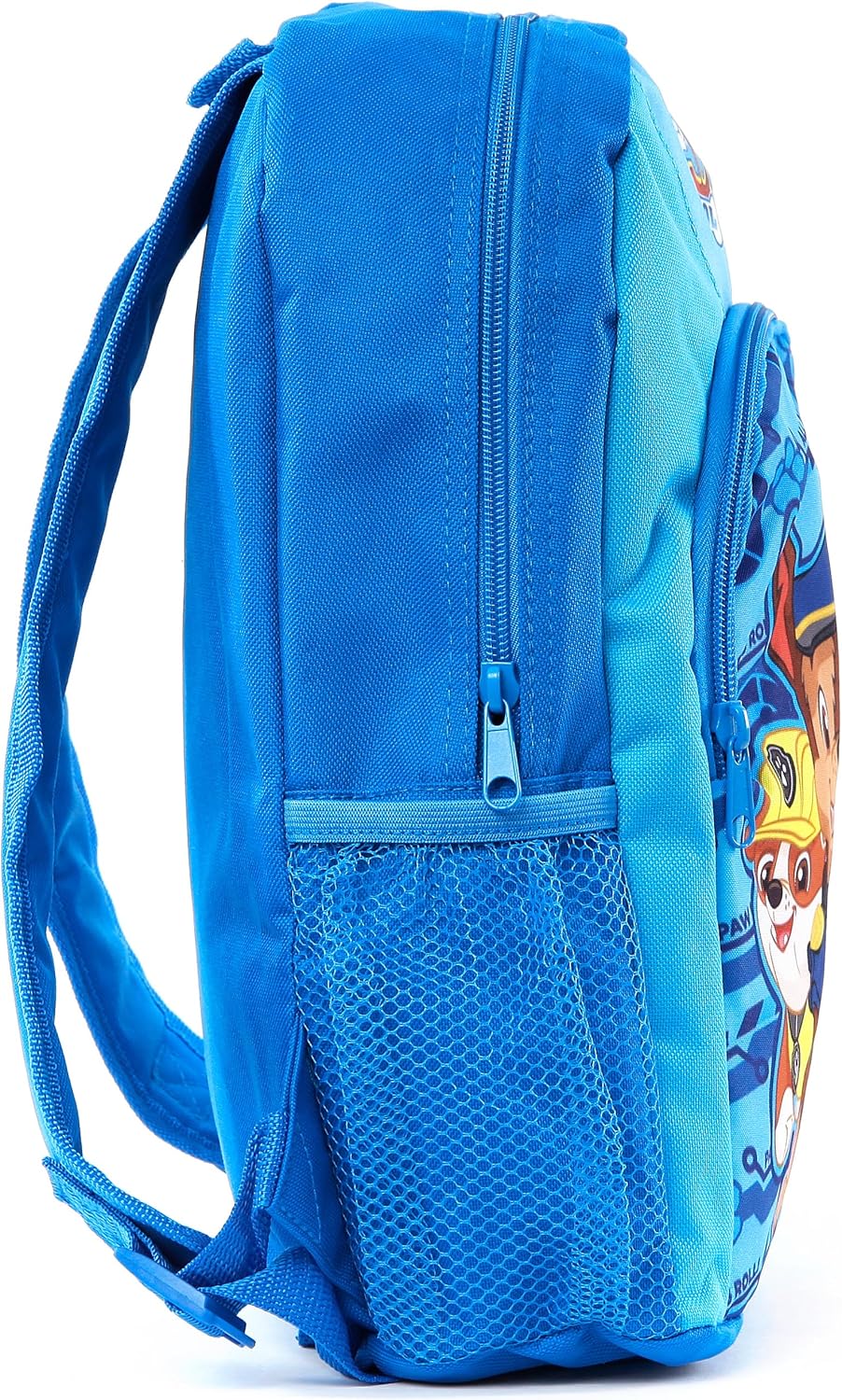Paw Patrol blue children's backpack with character print and mesh pocket