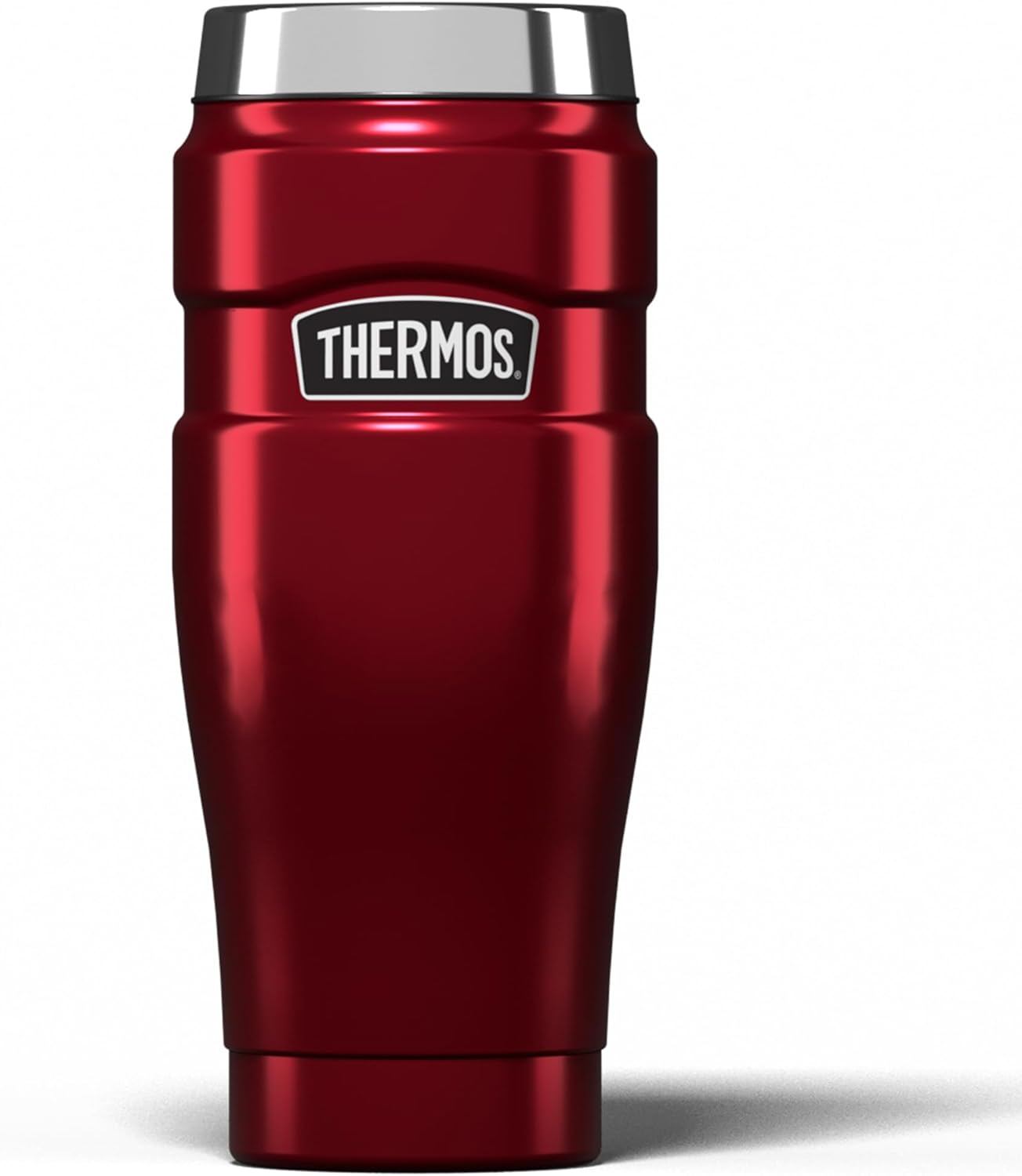 Thermos King red stainless steel insulated tumbler 470ml with lid