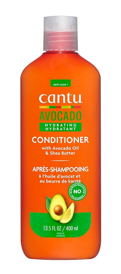 Cantu Avocado Hydrating Cream Conditioner 400ml orange bottle with white cap